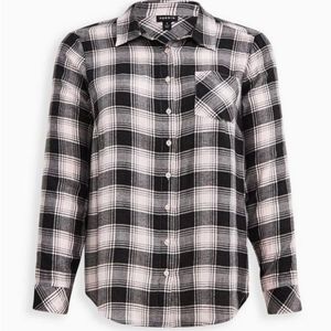 Torrid sz 5 baby pink/black checkered top